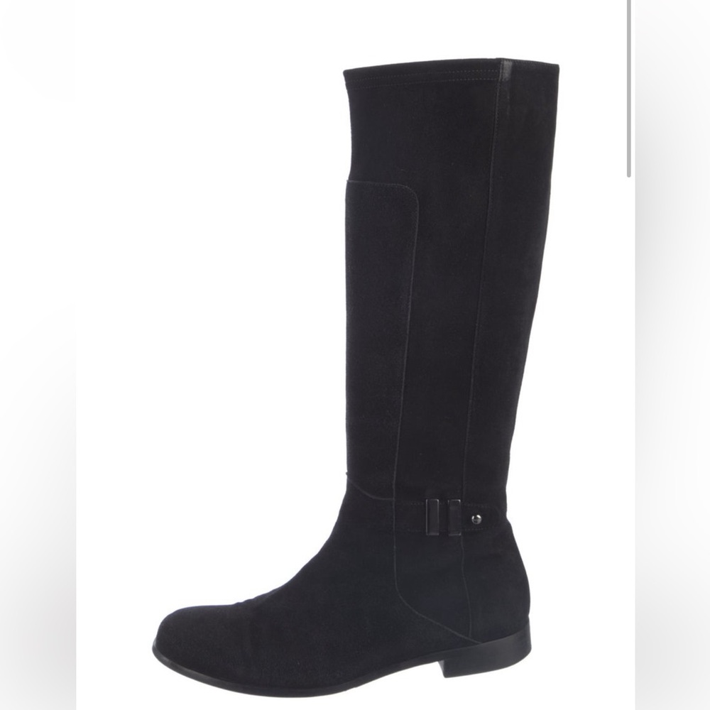 Aquatalia Black Suede Riding Boots - Picture 3 of 5